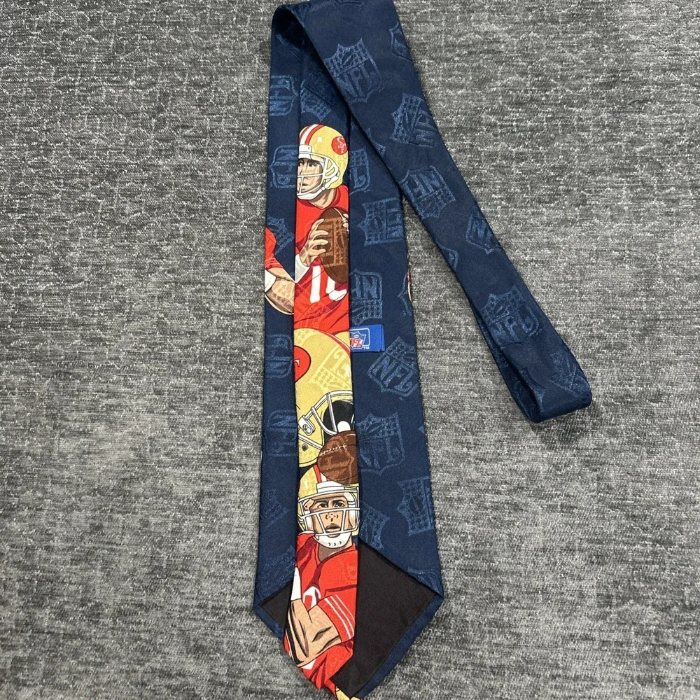 Vintage San Francisco 49ers NFL Necktie Player Graphic Nostalgia